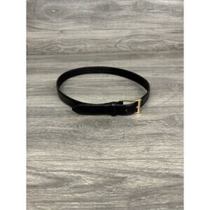 Polo Ralph Lauren Men’s Black Italian Leather Dress Belt Size Gold Buckle